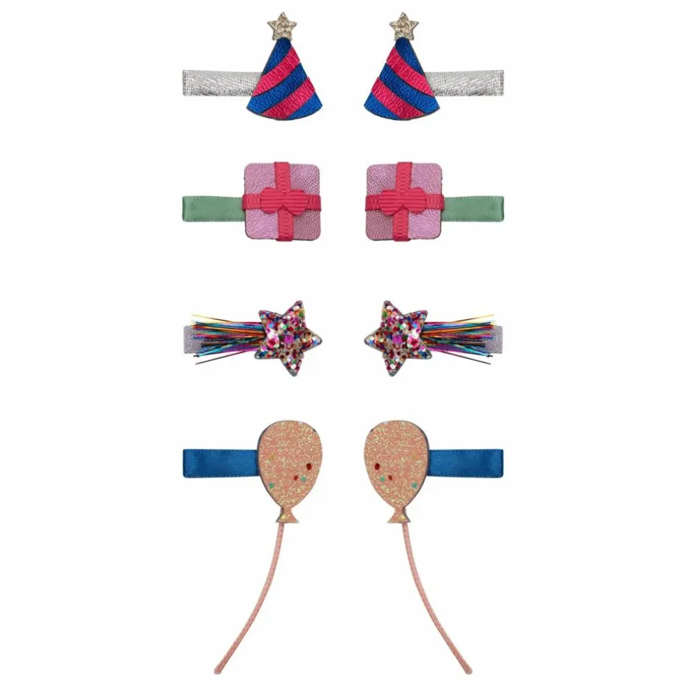 Lot de 8 Mini Barrettes B'day Party | Rose