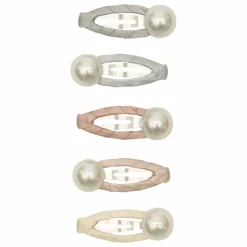 Lot de 5 Mini Barrettes Perle | Rose