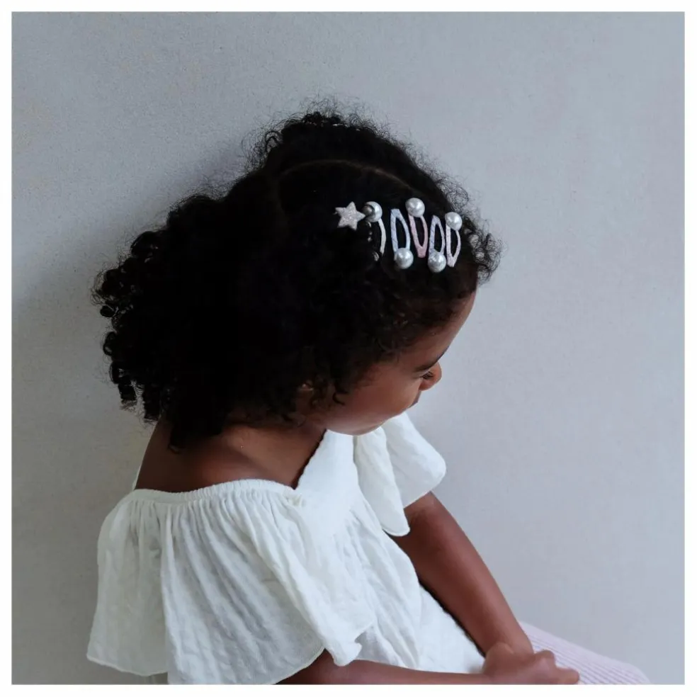 Lot de 5 Mini Barrettes Perle | Rose