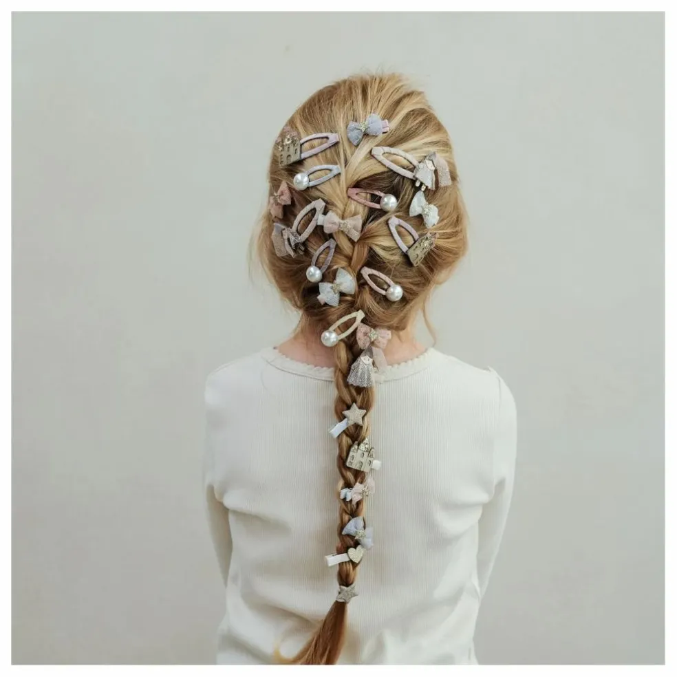Lot de 5 Mini Barrettes Perle | Rose
