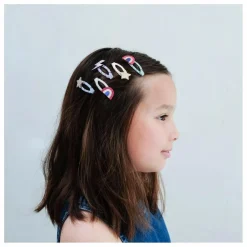 Lot de 5 Mini Barrettes Rainbow | Doré
