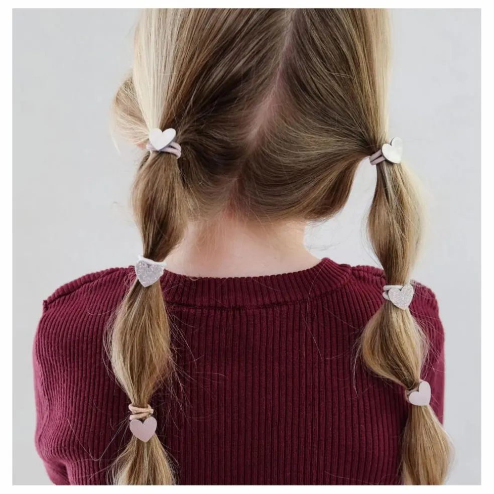Lot de 8 Mini Chouchous Cœur | Doré