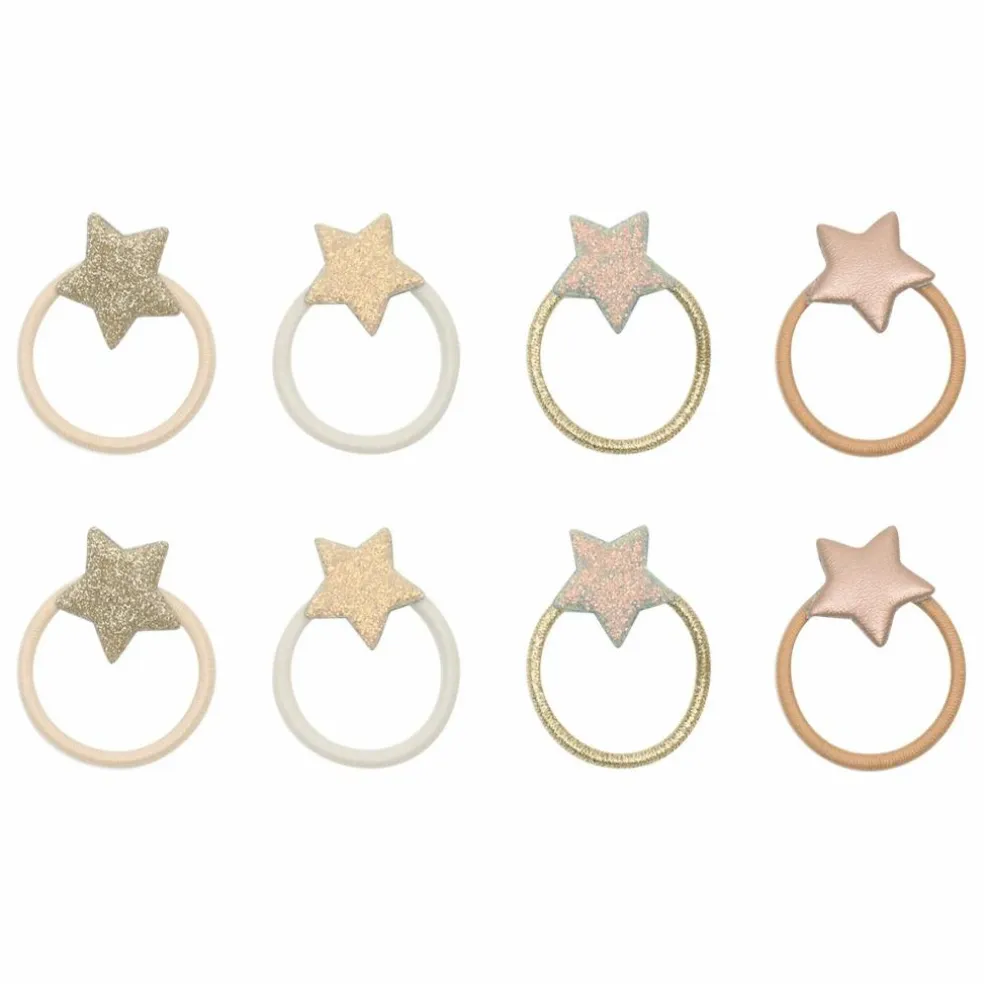 Lot de 8 Mini Chouchous Stellina | Doré