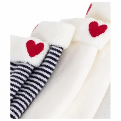Lot de 2 Paires de Chaussettes Rayées | Blanc