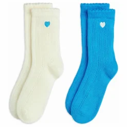 Lot de 2 Paires de Chaussettes Pointelle Coton Bio | Blanc
