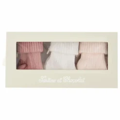 Lot de 3 Paires de Chaussettes | Rose pâle