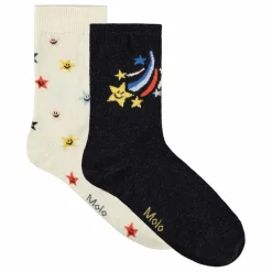 Lot de 2 Paires de Chaussettes Nomi Etoiles | Noir