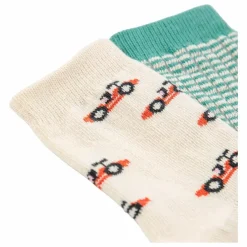 Lot de 2 Paires de Chaussettes Voitures Coton Bio | Beige