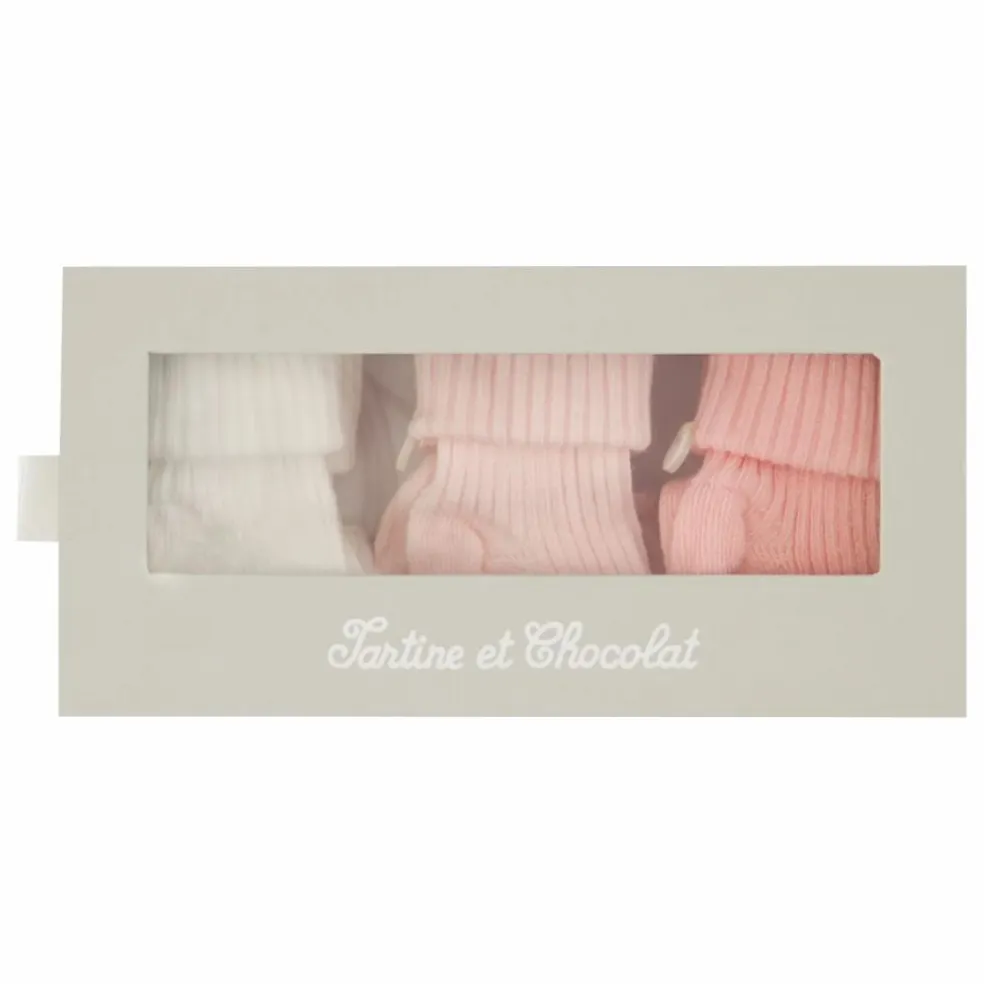 Lot de 3 Paires de Chaussettes | Rose