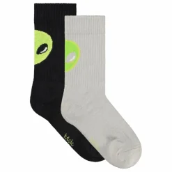 Lot de 2 Paires de Chaussettes Norman Alien | Noir
