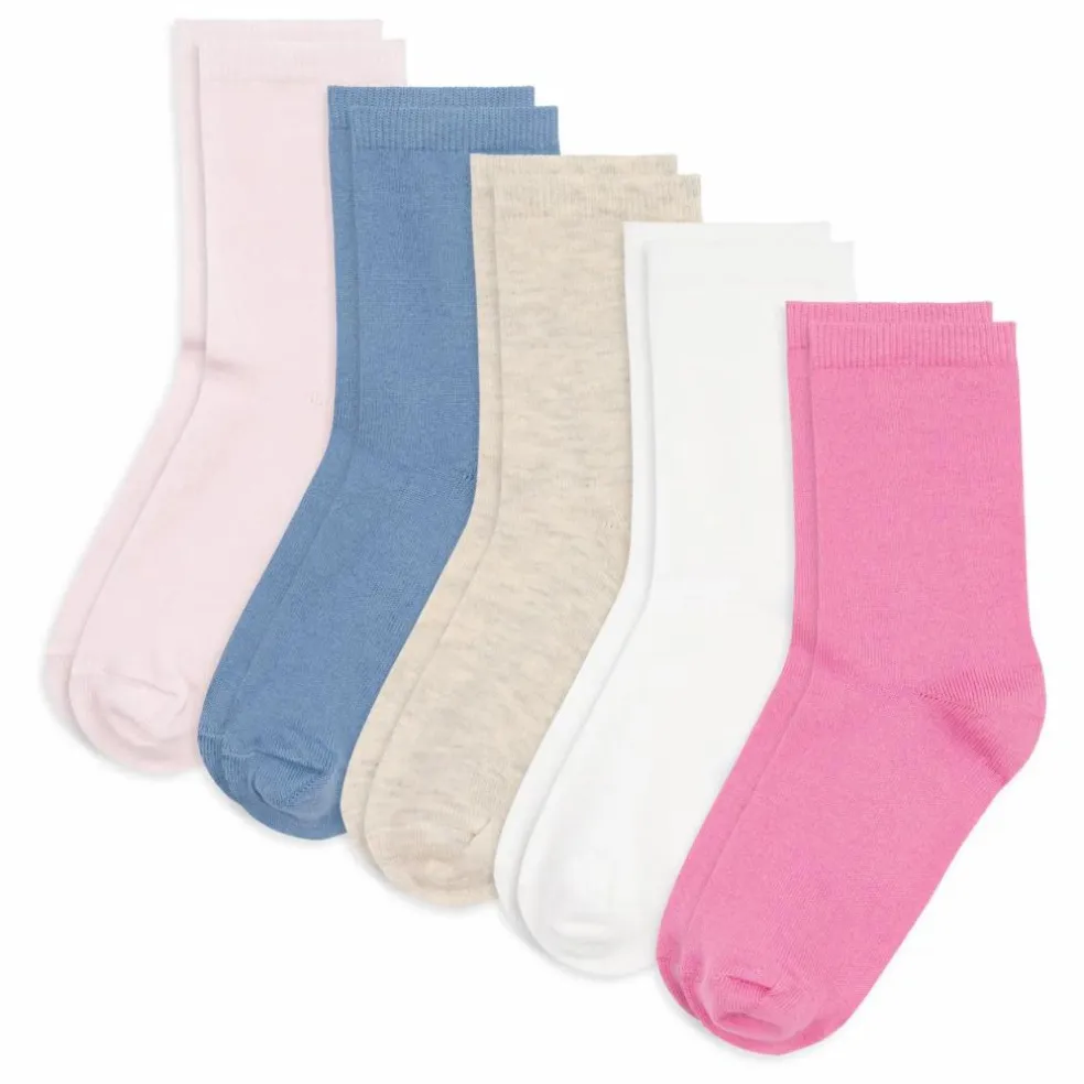 Lot de 5 Paires de Chaussettes Unies | Rose