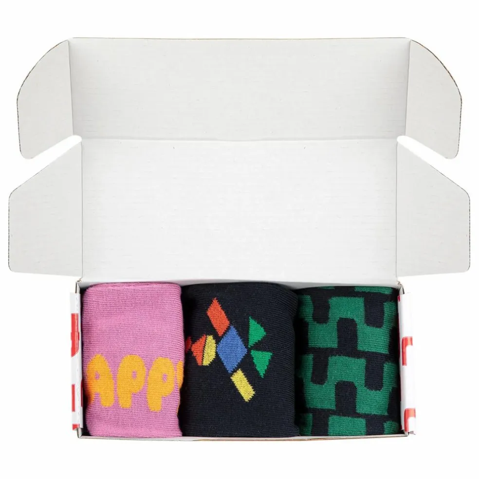 Lot de 3 Paires de Chaussettes Happy Coton Bio - Collection Femme | Vert