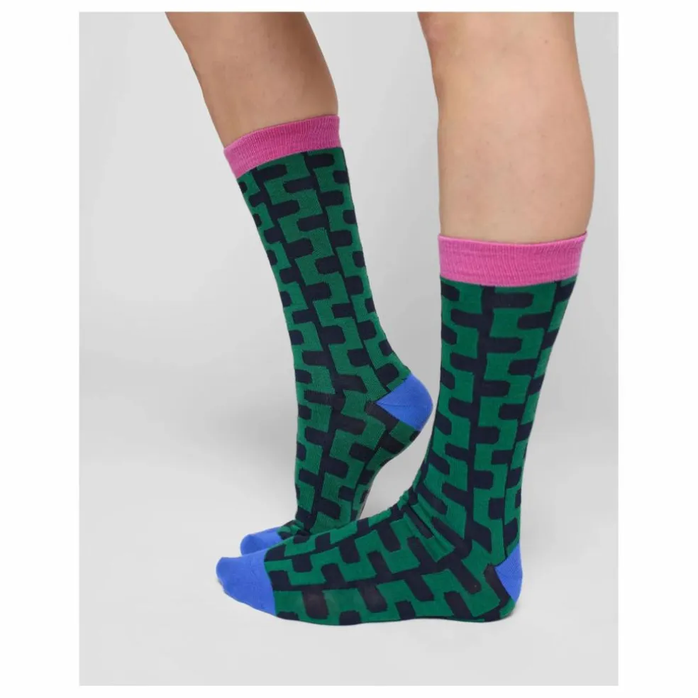 Lot de 3 Paires de Chaussettes Happy Coton Bio - Collection Femme | Vert