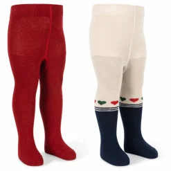 Lot de 2 Paires de Collants Lurex | Rouge