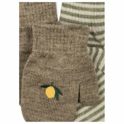 Lot de 2 Paires de Mitaines Filla Citron Laine | Vert
