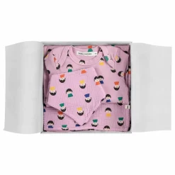 Lot Pyjama Lange et Bavoir Pions | Lilas