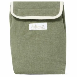 Lunch bag isotherme en lin | Vert kaki