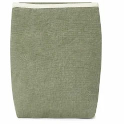 Lunch bag isotherme en lin | Vert kaki