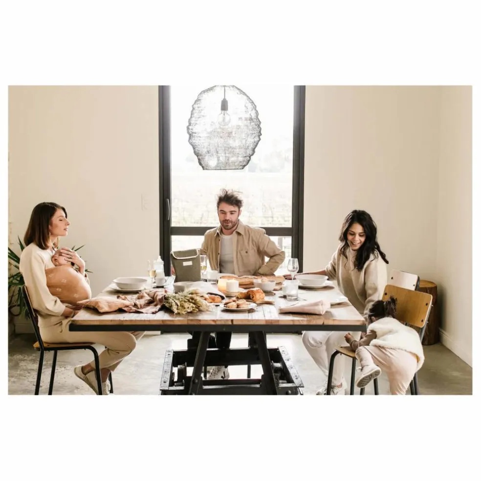 Lunch bag isotherme en lin | Vert kaki