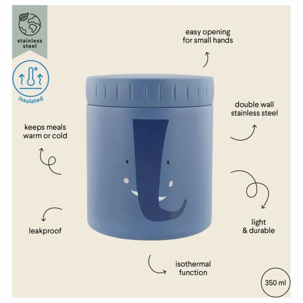 Lunch box isotherme 350 ml Mrs Elephant | Bleu