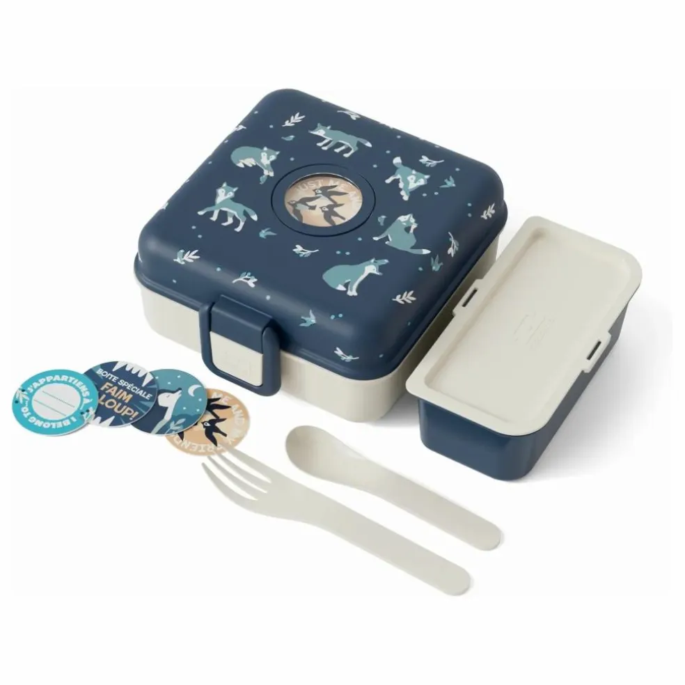 Lunch box Snacky Loup | Bleu