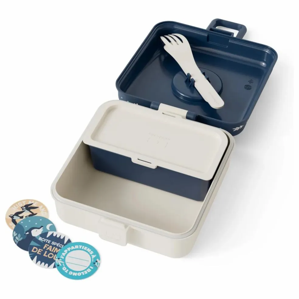 Lunch box Snacky Loup | Bleu