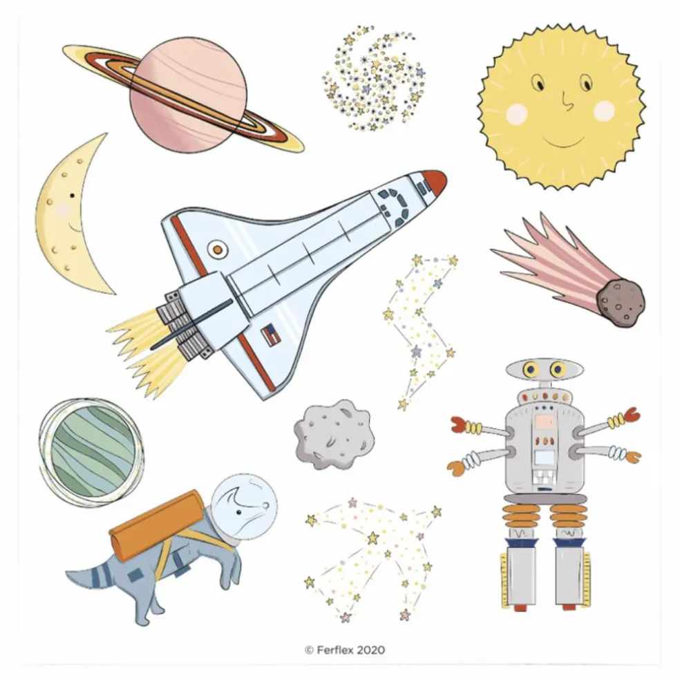 Magnets Espace - Set de 48