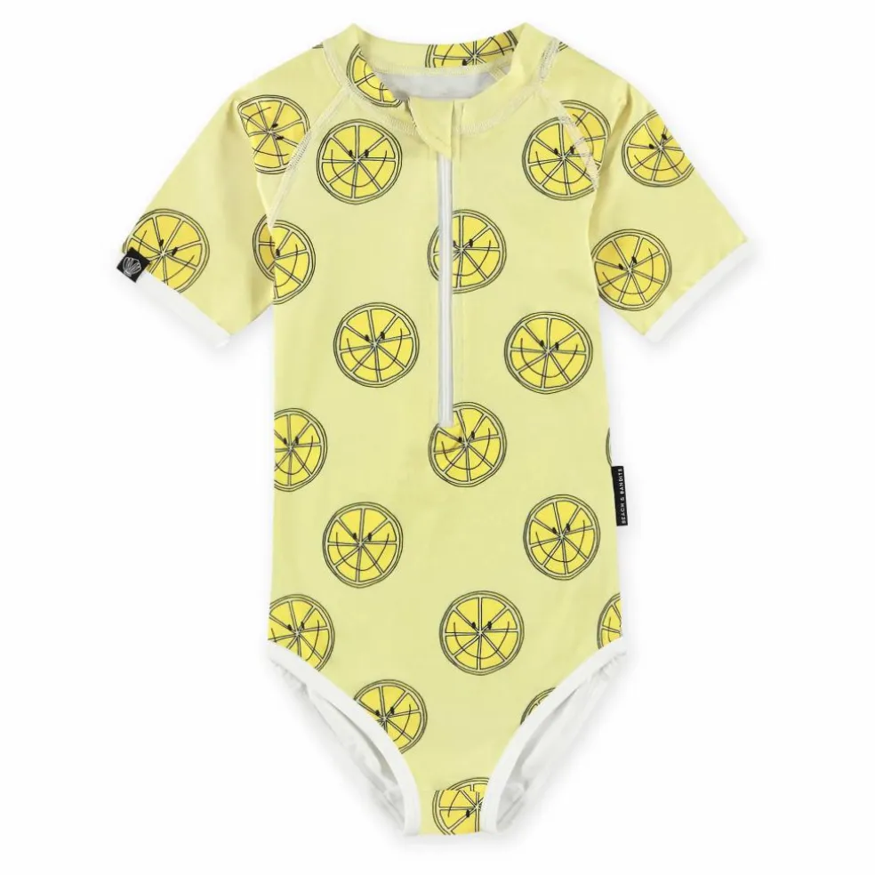 Maillot 1 Pièce Anti-UV Squeeze The Day | Jaune