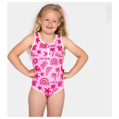 Maillot 1 Pièce Anti-UV Tropical Vibes Fibres Recyclées | Rose
