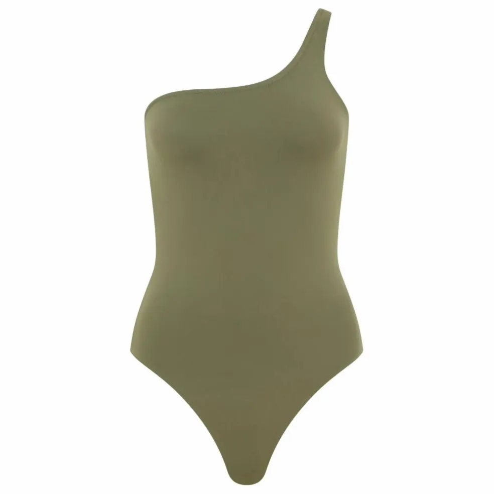 Maillot 1 Pièce Asymétrique Janet | Vert kaki clair