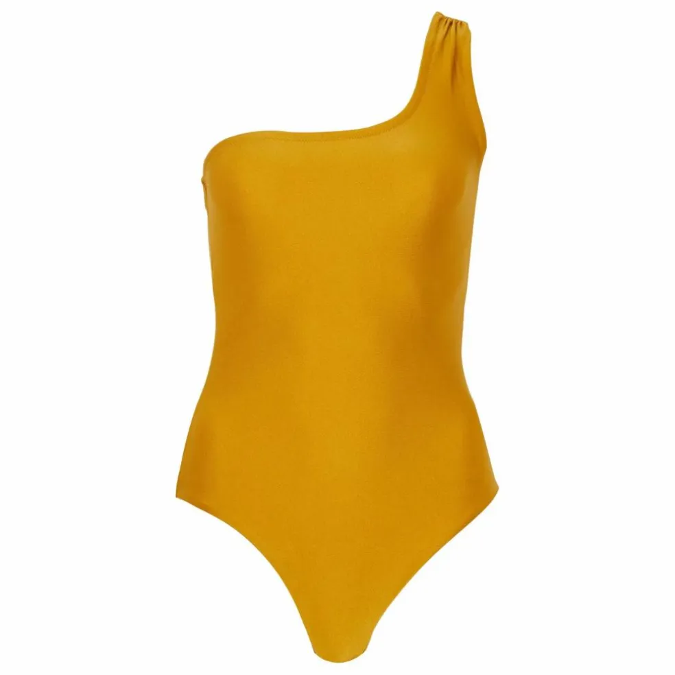Maillot 1 Pièce Asymétrique Ava | Doré