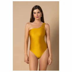 Maillot 1 Pièce Asymétrique Ava | Doré