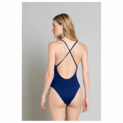 Maillot 1 Pièce Dos Croisé Amy | Bleu indigo