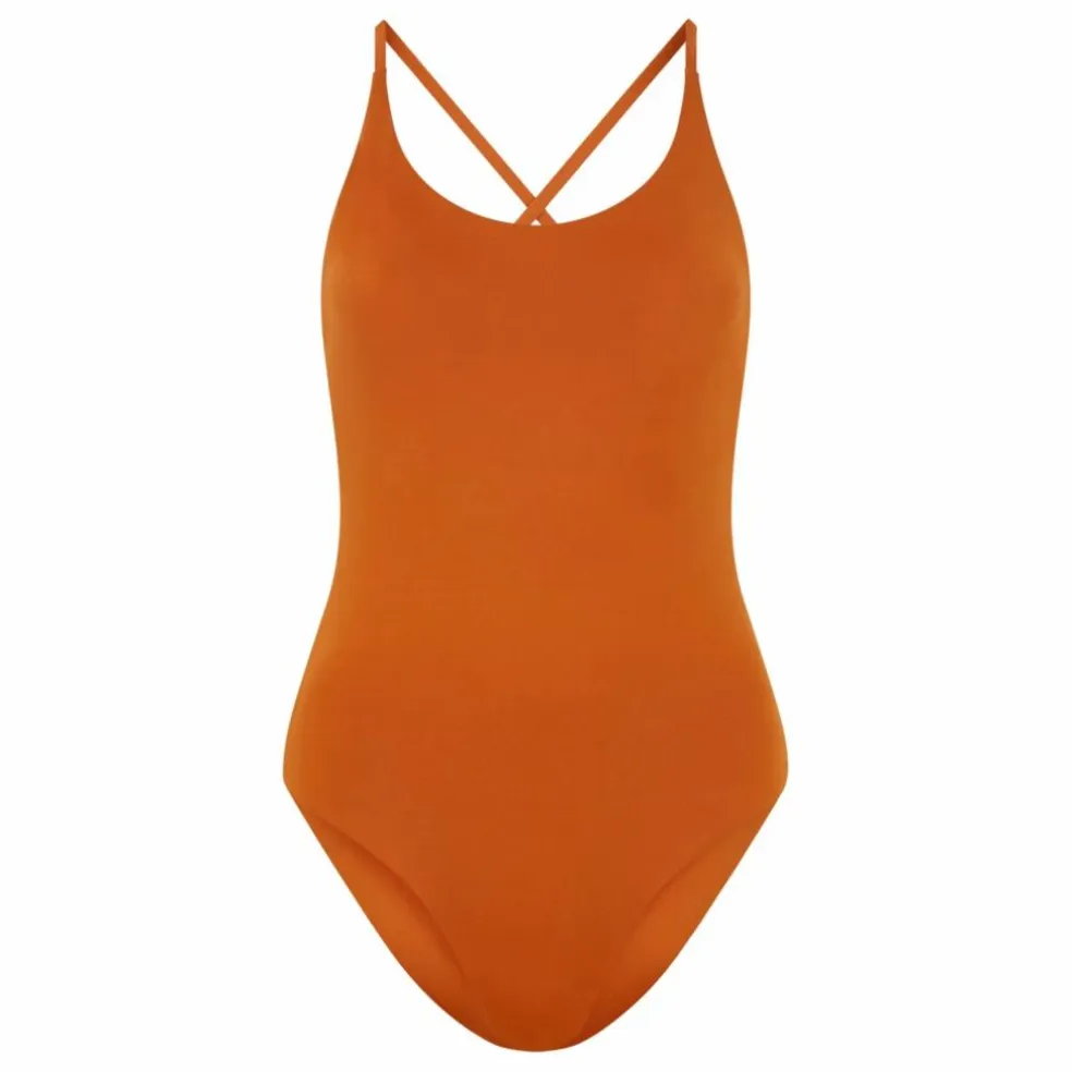 Maillot 1 Pièce Dos Croisé Amy | Rouille
