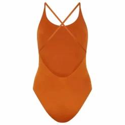 Maillot 1 Pièce Dos Croisé Amy | Rouille