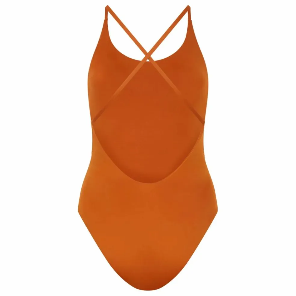 Maillot 1 Pièce Dos Croisé Amy | Rouille