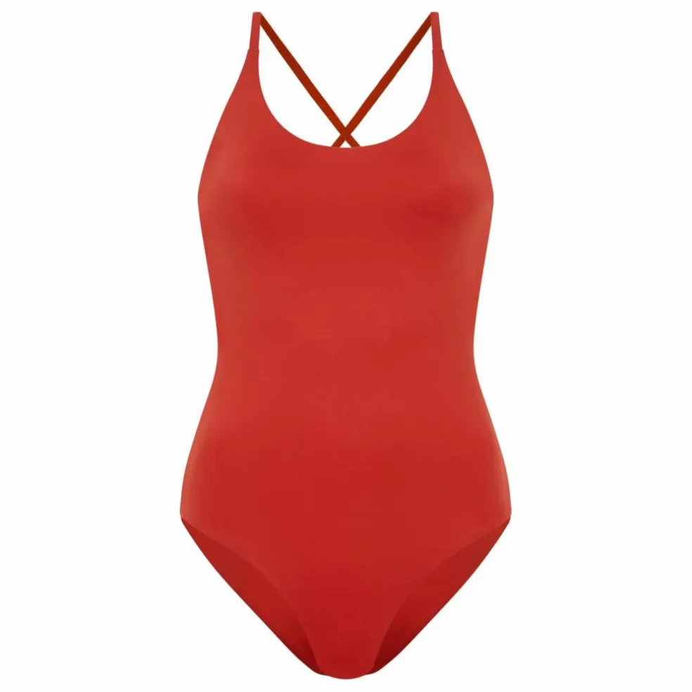 Maillot 1 Pièce Dos Croisé Amy | Brique