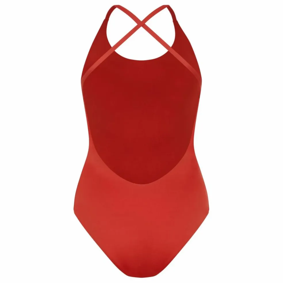 Maillot 1 Pièce Dos Croisé Amy | Brique
