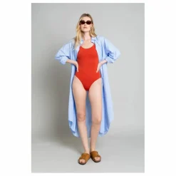 Maillot 1 Pièce Dos Croisé Amy | Brique