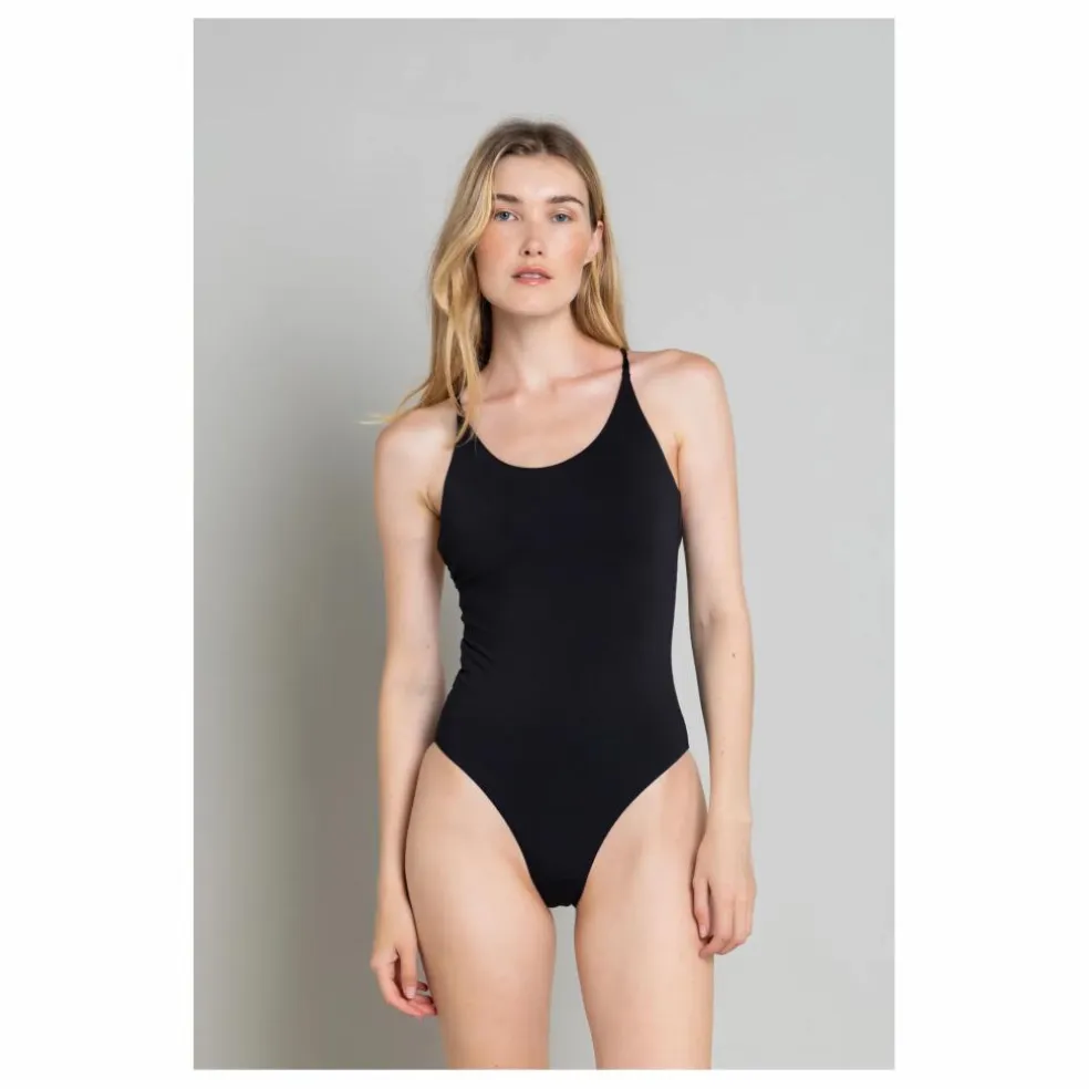Maillot 1 Pièce Dos Croisé Amy | Noir