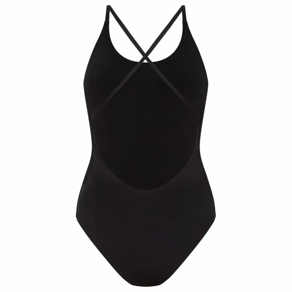Maillot 1 Pièce Dos Croisé Amy | Noir