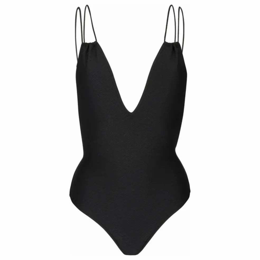 Maillot 1 Pièce Le Piccolo Nid d'Abeille | Noir
