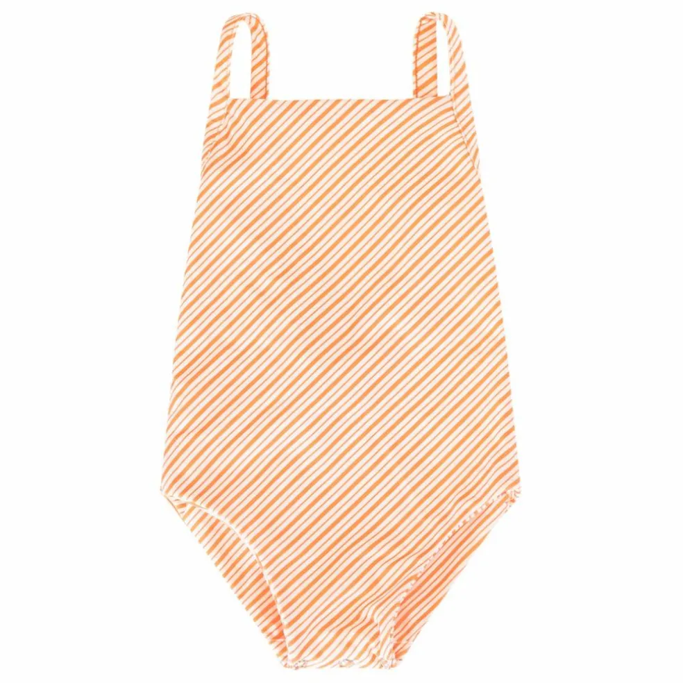 Maillot 1 Pièce Mara Rayé | Corail