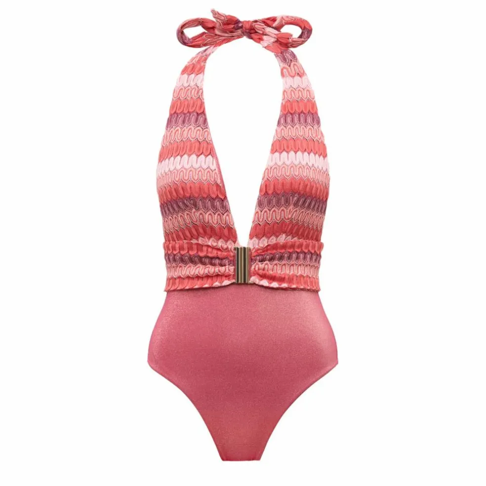 Maillot 1 Pièce Sunset Crochet | Corail