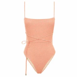 Maillot 1 Pièce Tie Side | Rose Corail