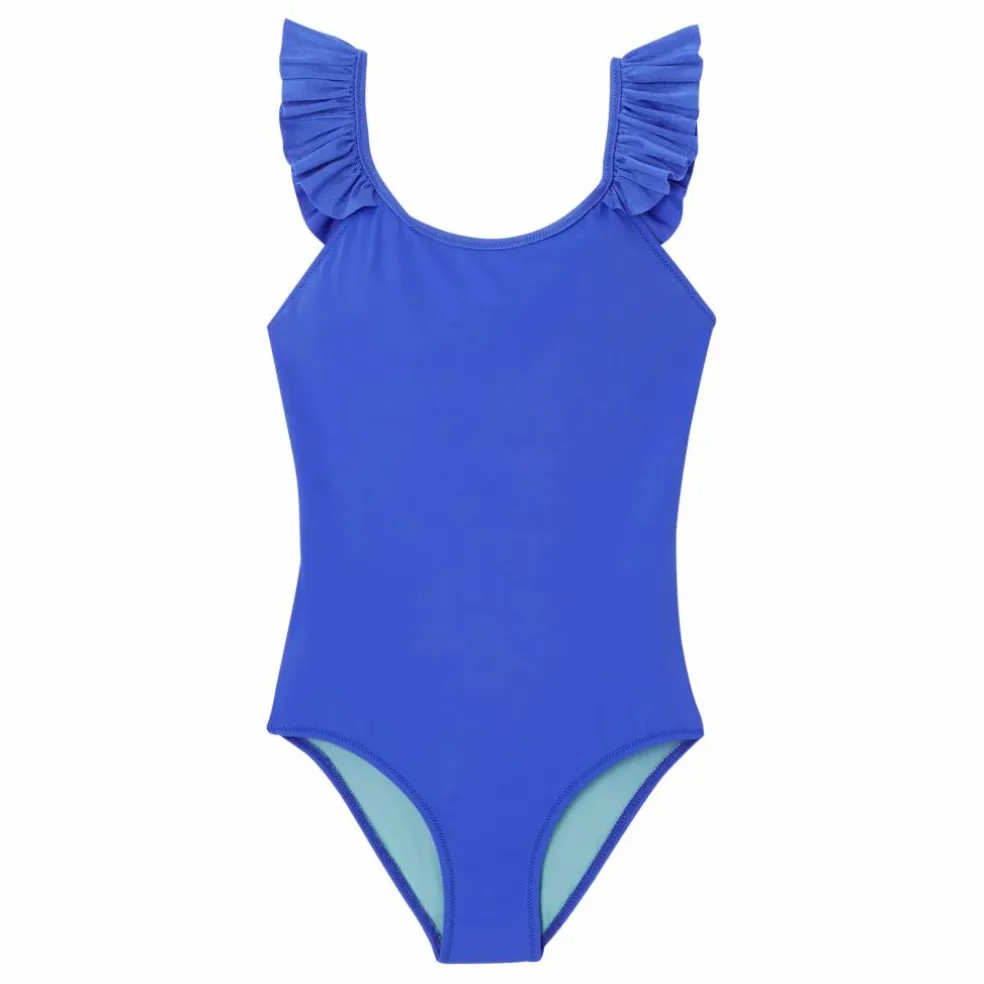 Maillot de Bain 1 Pièce Anti-UV Fibres Recyclées | Bleu azur