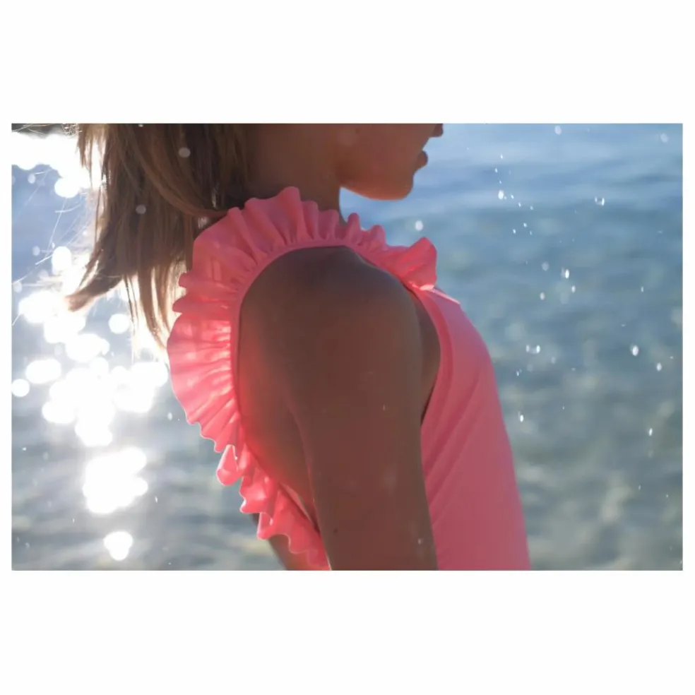 Maillot de Bain 1 Pièce Bora Bora Fibres Recyclées | Rose fluo