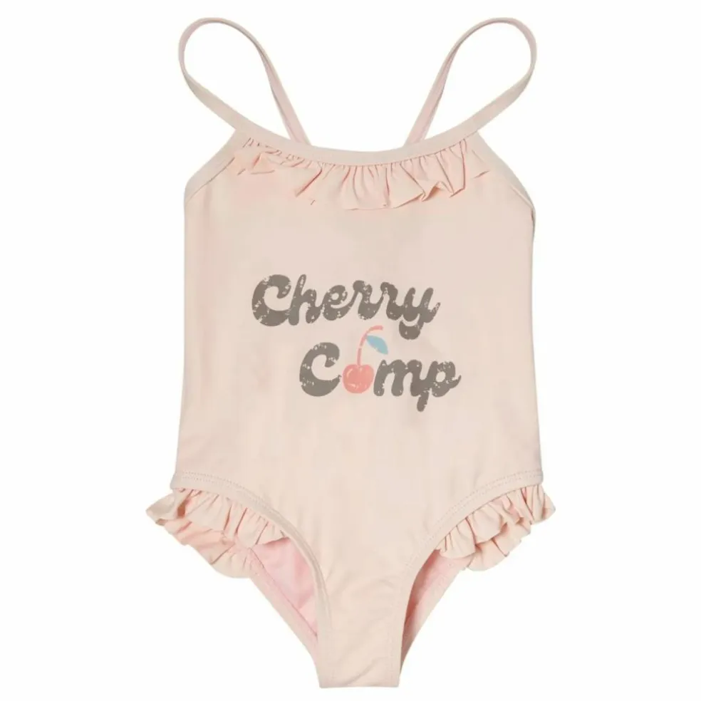 Maillot de bain Cerises | Rose pâle
