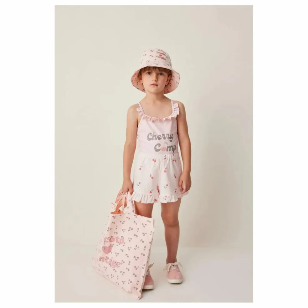 Maillot de bain Cerises | Rose pâle