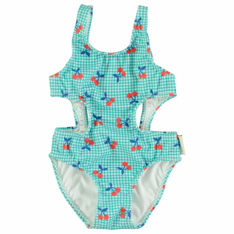 Maillot de Bain Cherry Fibres Recyclées | Turquoise